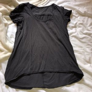 LULULEMON BLACK SCOOP NECK T SHIRT